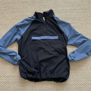 Alo Yoga | ripstop 1/4 zip on-set jacket | Men’s | S | black/bluestone